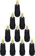 10Pcs Yellow Tip 4.0x1.7 mm Male Plug to 5.5x2.5mm Female Jack DC Power Connector Black...
