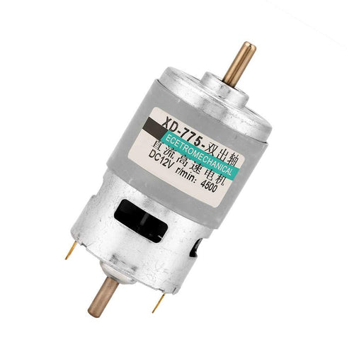 DC24V 12V 775 Motor 50W High Power Large Torque Double-Shaft Output Dc Motor Electric Drill Chuck Motor(12V4500RPM with Bracket)......