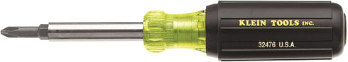 Klein Tools 32476 5-In-1 Multi-Bit Screwdriver / Nut Driver with 2 Slotted, 2 Philips, and 1 Nut Driver Tip...