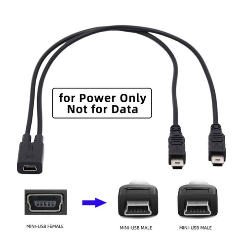 chenyang Mini USB Female 1 to 2 Mini USB Male Splitter Extension Charge Cable...