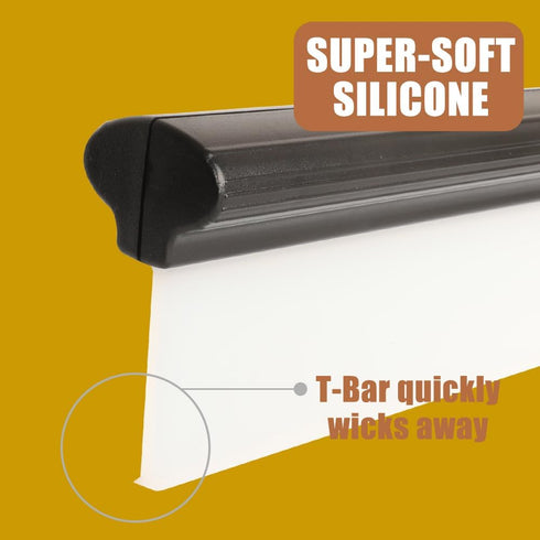 Car Squeegee,12 inch Silicone Squeegee, Automotive Water Wiper for Car Drying,Flexible T-Bar Water Blade for Car,Windshield,Glass,Window,Mirror,Ba...
