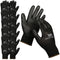 Ultra-Thin PU Safety WORK GLOVES 12 Pairs, WG002 Black/Black, Medium...