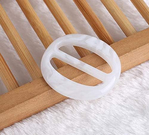 XINGZI 6PCS Plastic Oval Smoothly Fashion Silk Scarf Clips Clasp Ring Scarf Buckle Slides Clothing Ring Wrap Holder for Women Girls Silk Neckerchi...
