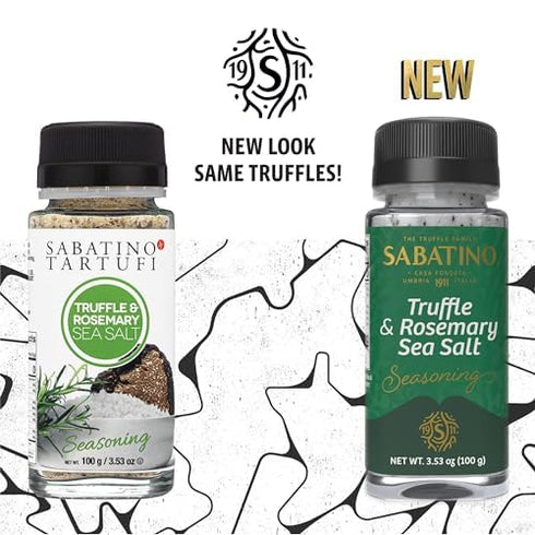 Sabatino Truffle & Rosemary Sea Salt Seasoning, All Natural Gourmet Truffle Salt with Rosemary, Sicilian Sea Salt,Kosher, Non-Gmo Project Certifie...