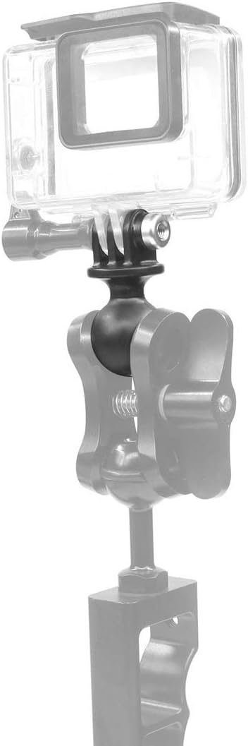 1" Ball Mount Universal Head Adapter with Thumb Screw Fit for GoPro Hero 9, 8 Black, 7 Black, 7 Silver, 7 White, 6, 5, 4, 3+, 5Session, MAX, DJI O...