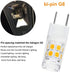 8-Pack Not Dimmable 2W G8 LED Bulbs 17 LEDs 2835SMD Warm White 3000K 180 Lumen Equivalent 20-Watt HalogenReplacement Bulbs for Light Fitting, Unde...