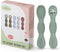 Silicone Baby Spoon & Pre-Spoon Self Feeding - First Stage Infant Feeding Spoons - Bendable Baby Utensils for Parent & Self-Feeding, Teething Frie...