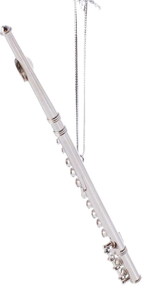 Silver Flute Musical Instrument Christmas Tree Ornament Decoration Music Band...