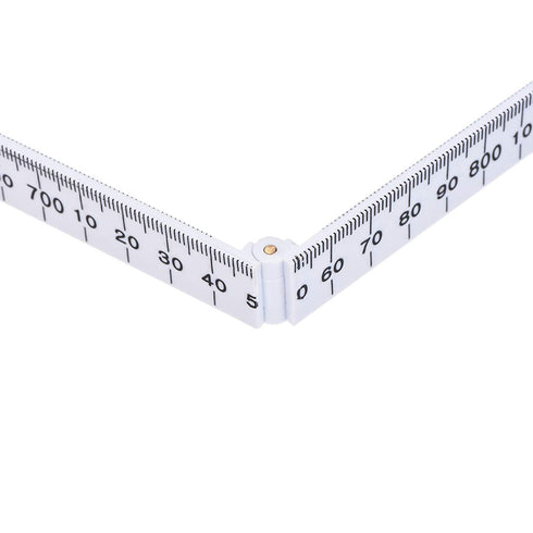 uxcell Folding Ruler 100cm 4 Fold Metric Measuring Tool ABS for Woodworking Engineer White...