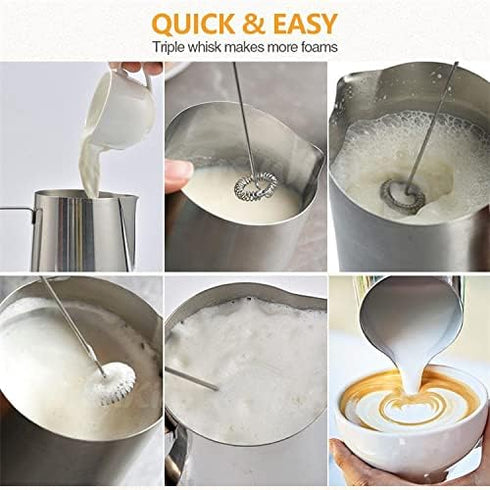 Coffee and Milk Frother, Handheld Electric Foam Whisk For Lattes and Coffee Drink Mixer...