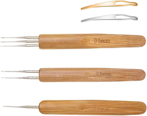 5 Pieces Dreadlock Crochet Hook for Hair Dreadlocks Crochet Needle with Interlocking Tool for Locs Braid Craft (0.5mm)...