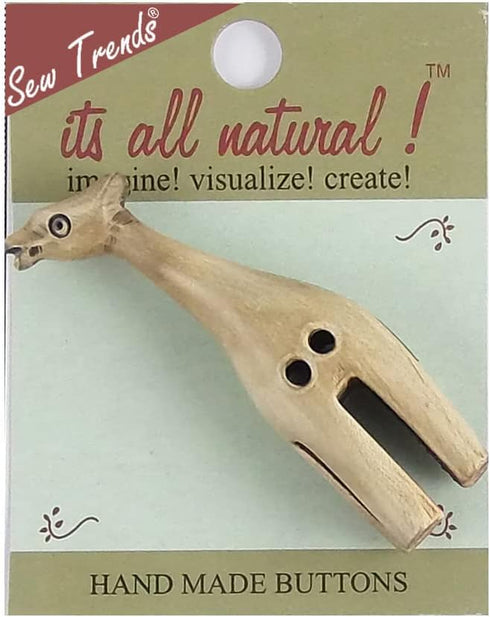Handmade Natural Horn Toggle Buttons - Natural - 22x75mm - Giraffe Toggle - 1 pc/pk. #1933...
