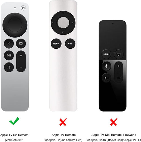 LEFXMOPHY Silicone Cases for Apple TV Remote Case 2021-2024 4K Siri 2nd 3rd Generation - Cover Skin for AppleTV Control 2-Pack Green and Blue Glow...