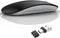 Uiosmuph G11 Wireless Mouse, USB C Rechargeable Computer Mouse, Slim Silent Mice 2.4GHz Optical with USB Nano Receiver and Type C Receiver for Lap...