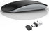 Uiosmuph G11 Wireless Mouse, USB C Rechargeable Computer Mouse, Slim Silent Mice 2.4GHz Optical with USB Nano Receiver and Type C Receiver for Lap...