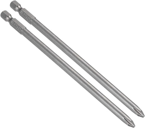 uxcell 2 Pcs 6mm PH2 Magnetic Phillips Screwdriver Bits, 1/4 Inch Hex Shank 5.9-inch Length S2 Power Tool...