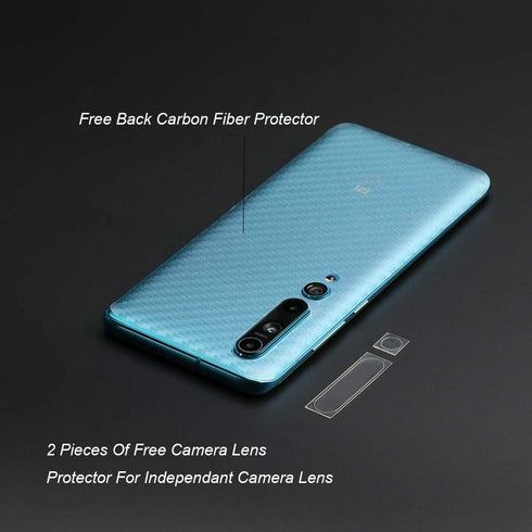Ibywind Screen Protector For Xiaomi Mi 10/10 Pro,with 2Pcs Flexible TPU Film,1Pc Camera Lens Protector,1Pc Backing Carbon Fiber Film [Fingerprint ...