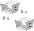 2D Adjustable Security Surveillance CCTV Camera Mounting Bracket Duckbill Head Universal Joint Bracket Crossbar Adapter (2D Aluminum Alloy Mount A...