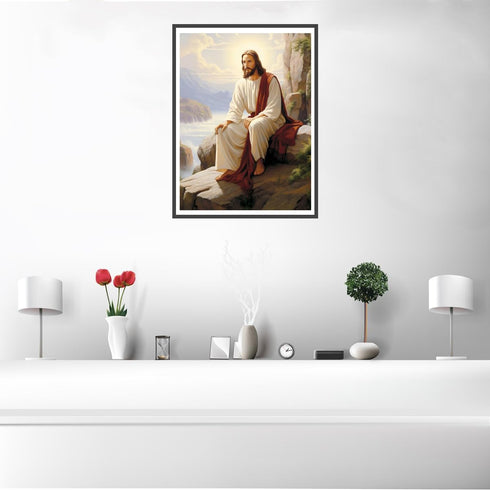 UPABLUNSO Jesus Christ Religion DIY 5D Diamond Art Painting Kits Round Full Drill Diamond Art Paint by Diamond Number Kits for Beginners Crystal C...