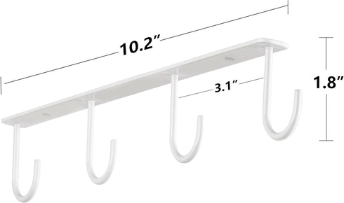 Mkono Under Cabinet Mug Hanger Set of 3 Metal Mug Hooks Coffee Cup Holder with 12 Hooks Simple Mug Organizer for Cabinet Shelf Modern Mug Storage ...