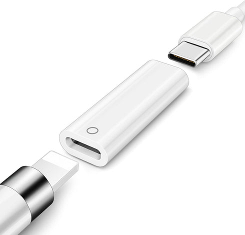 Pencil Charger Adapter for Apple Pencil 1st Generation, USB C to for Lightning Adaptor Charging Dongle Connector Accessories Bluetooth Pairing Onl...