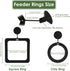 DS. DISTINCTIVE STYLE Fish Feeding Ring 2 Pieces Aquarium and Tank Floating Rings Food Feeders with Suction Cup (Black)...