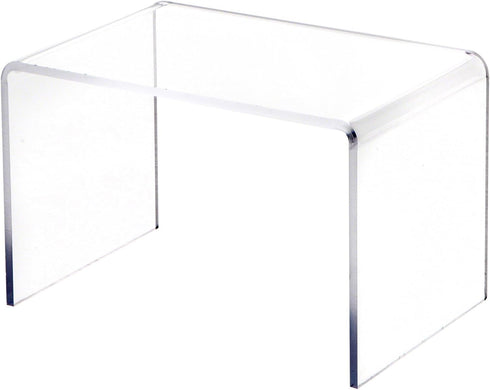 Plymor Clear Acrylic Small Rectangular Display Riser, 5" H x 7.5" W x 5" D (3/16" thick)...