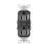 Legrand Pass & Seymour TR5262BKCC12 15 Amp Tamper Resistant Construction Specification Grade Duplex Receptacle Outlet, Back and Side Wire, Black (...