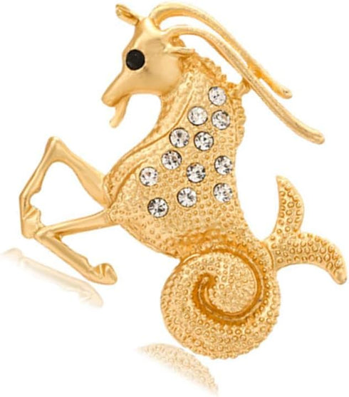12 Constellations Pin Inlaid Rhinestone Brooch Metal Revivalism Style Souvenir Badge for Hat Clothes Backpack...