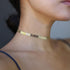 Boho Fishbone Necklace Choker Chain Gold Chevron Choker Necklace Minimalist Fish Bone Clavicle Necklace Arrow Chain Short Necklace Jewelry for Wom...