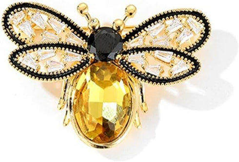 Crystal Bee Brooch Pin Honey Bee Brooches Crystal Insect Themed Bee Brooch Pins for Women Retro Corsage Lapel Pins Jewelry...