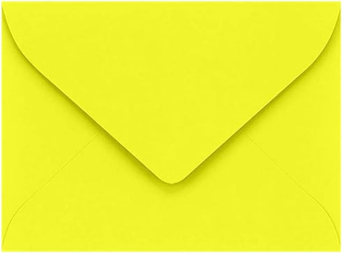 LUXPaper #17 Mini Envelopes | 2 11/16" x 3 11/16" | Citrus Yellow | 80lb. Text | 50 Qty...