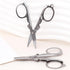 Folding Scissors, 2Pcs Stainless Steel Folding Scissors Pocket Portable Foldable Travel Scissors Small Craft Cutter, Silvery...