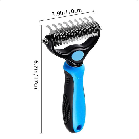 Pets Hair Brush, Dog Grooming Brush, Dematting Undercoat Rake for Dogs and Cats, Pet Hair Remover, Double Sided Shedding, Extra Wide, Reduce Shedd...
