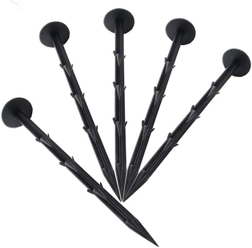 KINGLAKE 30 Pcs 0.4" Width 8" Length Plastic Garden Stakes Anchors Plastic Landscape Anchoring Spikes for Keeping Garden Netting Down,Holding Down...