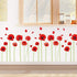 Esmee DIY Red Poppies Beautiful Flowers Vines Stick Wall Decals, Living Room Bedroom Children Room Nursery...