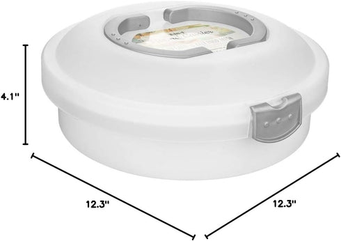Southern Homewares Pie Carrier with Lid and Handle – 3-in-1 Plastic Dessert Container for Pies, Cakes, Cupcakes, and Muffins...