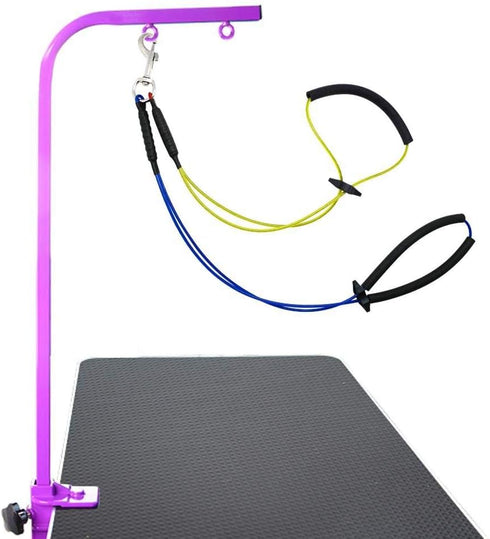 TOPINCN Dog Grooming Restraint Rope Adjustable Pet Grooming Leash Pet Grooming Table Harness for Pet Grooming Table Pet Grooming Loop(Yellow and B...