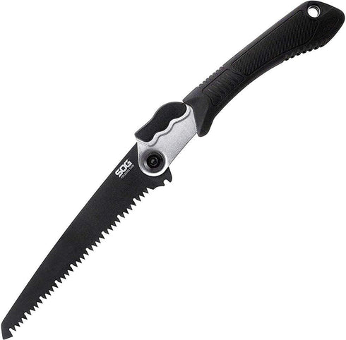 SOG Folding Saw - Wood Saw, Hand Saw, Pruning Saw and Camping Saw with 8.25 Inch Removable Blade and Compact Sheath for Foldable Saw (F10N-CP) , B...