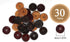 Chenkou Craft 30pcs Big Size 40mm 1 1/2" Round Wood Buttons 4 Holes Craft Sewing Button (Mix)...