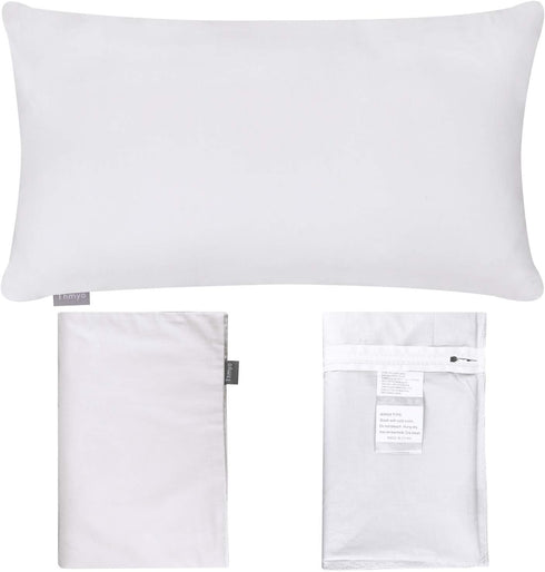 Thmyo 4-Pack 100% Cotton Lumbar Comfortable Solid Decorative Throw Pillow Case Rectangle Cushion Cover DIY Pillowcases for Sofa Bed(Only Covers,No...