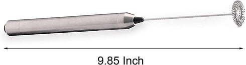 Milk Frother Handheld Electric Milk Foamer Portable Mini Mixer Machine Stainless Steel Touch Handheld Espresso Mixer Battery Operated Frother Coff...