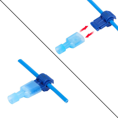 HKS 240PCS/120 Pairs T-TAP Wire Connector - Quick Splice Disconnect - Electrical Self-Stripping Terminals Kit Automotive Crimp Insulated...