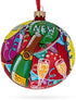 Festive Celebration Glass Ball Christmas Ornament 4 Inches...