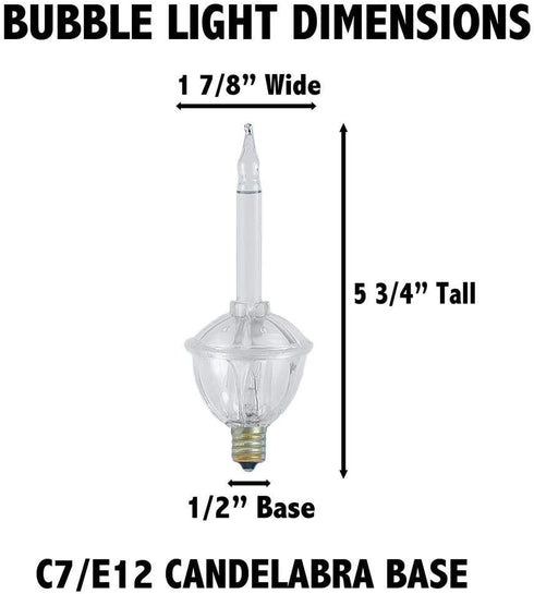 Novelty Lights 3 Light Traditional Christmas Bubble Light Replacement Pack, Blue, 3 Pack...