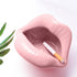 Ceramic Lip Shape Ashtray Cigarette Ash Holder Smoking Accessories Lips Storage Decoration Ashtray Figurines Tabletop Ornaments Creative Cigar Ash...