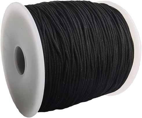 1.0 mm Nylon Cord Beading Braided Thread String for Chinese Knotting, Friendship Bracelets,Macrame,Necklaces,Jewelry Making 136 Yards (Black)...