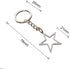 Silver Hollow Star Keychain Pendant Keyring Long Distance Friendship Jewelry for Men Women...