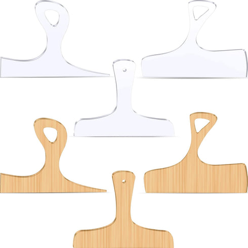 Maitys 3PCS Router Templates for Woodworking Large Charcuterie Board Handle Template Cutting Board Template Clear Acrylic Template Angled Curvy Tr...