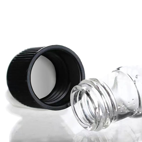 10pcs 16x150mm Glass Test Tubes, 15ml Boro Clear Propagation Tube for Plants, Tube Vials Container with Black Screw Cap, Scientific Experiment Can...